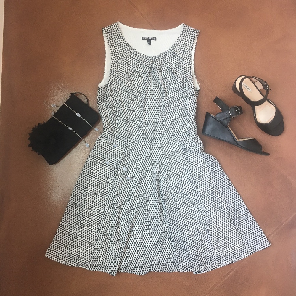 Polished and Timeless Black and White Dress-VERY VERSATILE